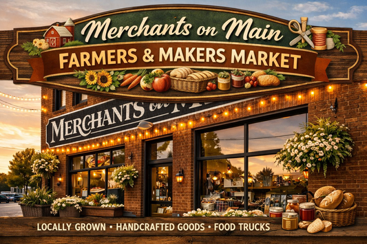 Merchants on Main Farmers + Makers Market Vendor Space (10x10 space)