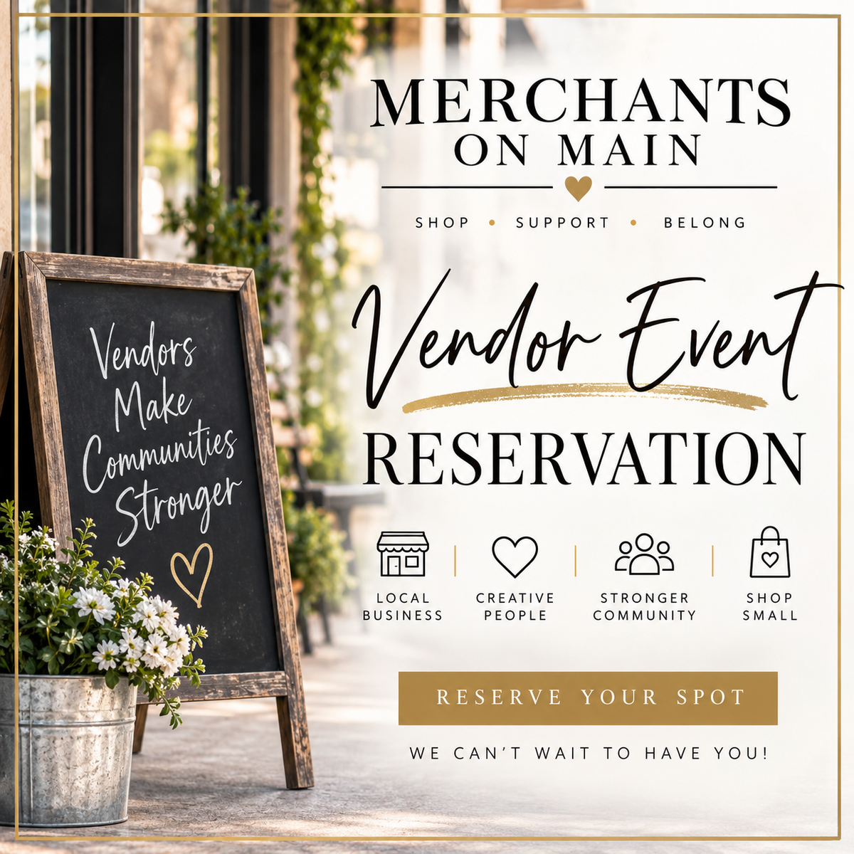 Vendor Event Reservation – Merchants On Main