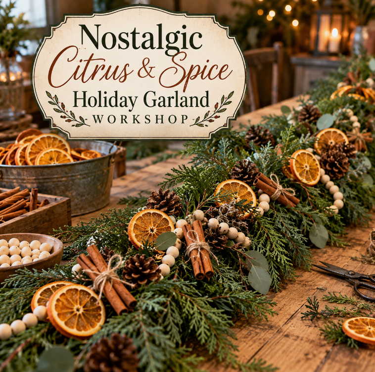 Nostalgic Citrus and Spice Holiday Garland workshop