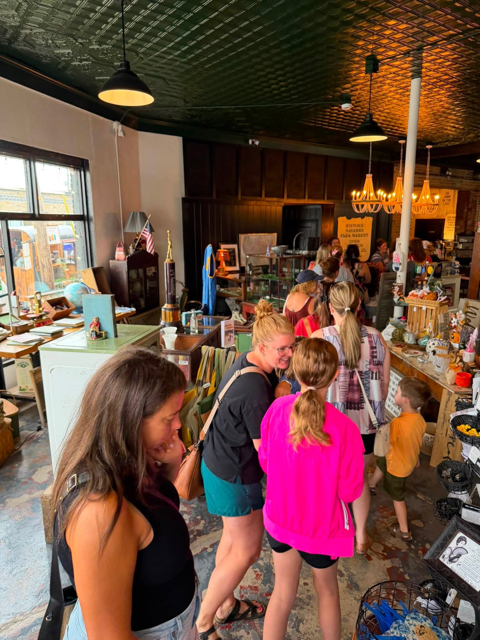 A lively day inside the store
